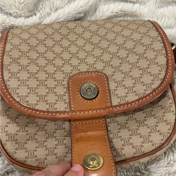 Vintage Celine Macadam Canvas & Leather Crossbody Bag - Picture 8 of 13